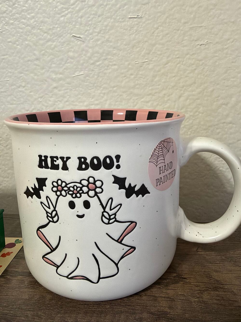 NEW Halloween Mug Cute Ghost Hey Boo Spooky Coffee Cup $12.00